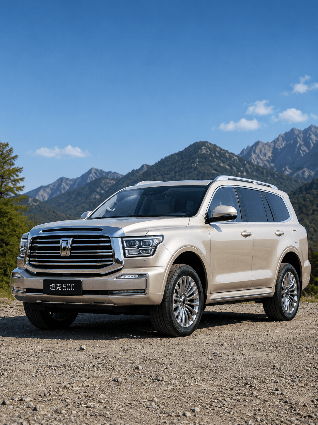 Tank 500 arranged for plateau and off-road private journeys
