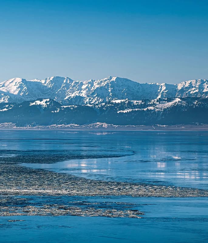 Sayram Lake detail view 5